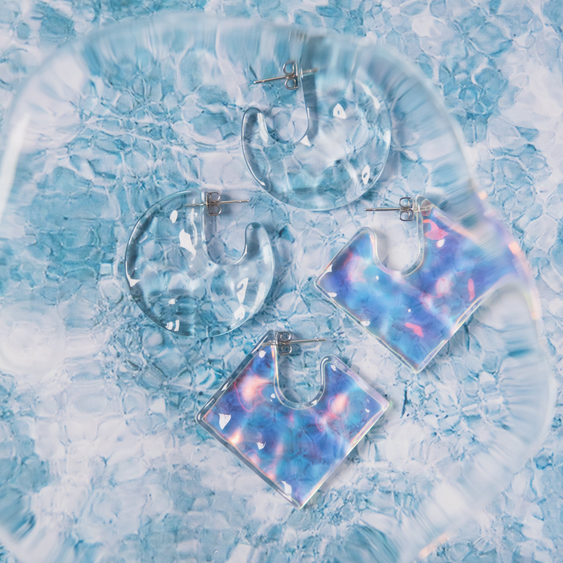 オーロラ水面ピアス/イヤリング | HAQC.