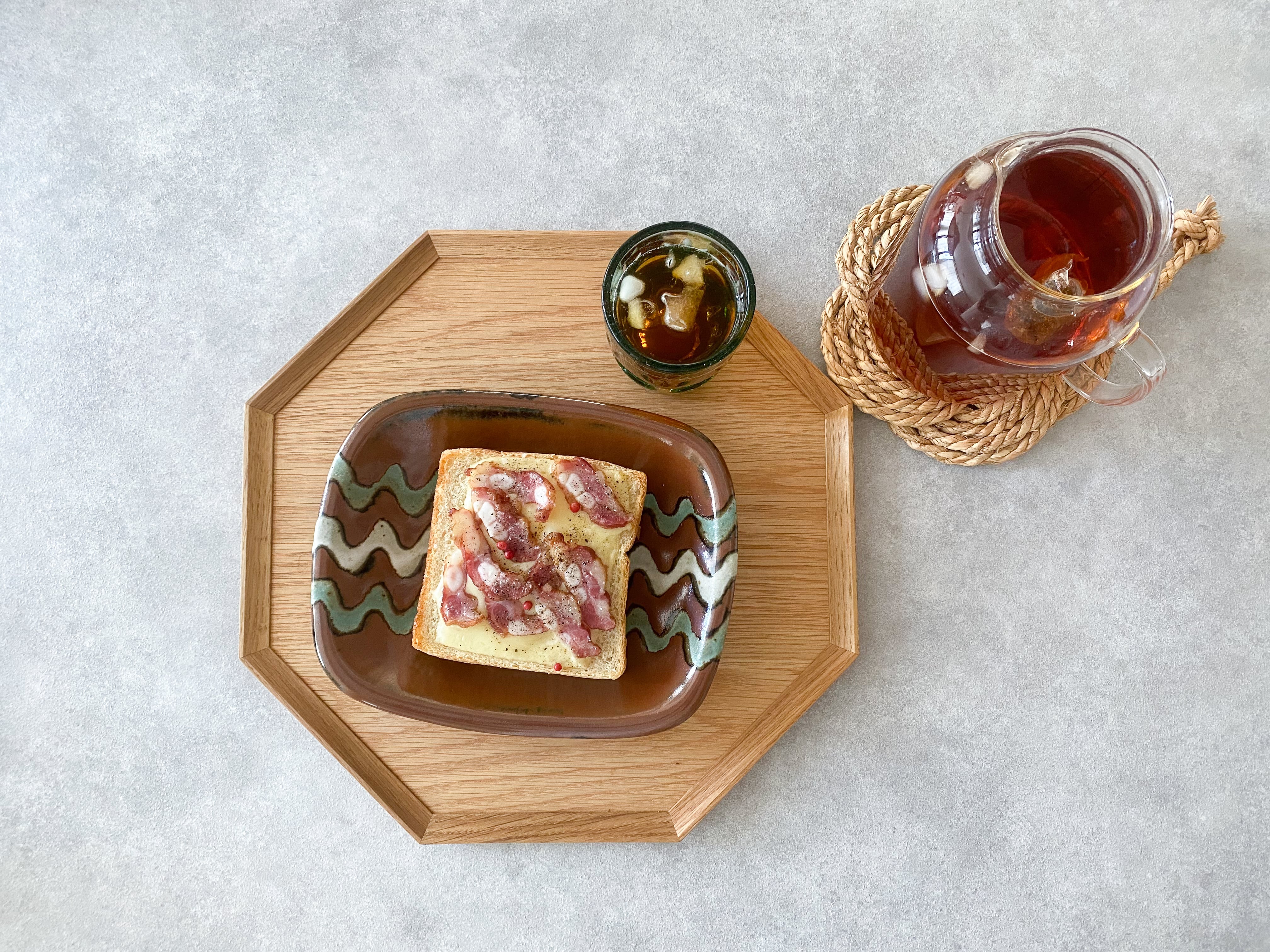 八角トレー・大 / ナラ | iwakagu STORE