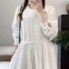 2色／タックコットンロングワンピ ・12492