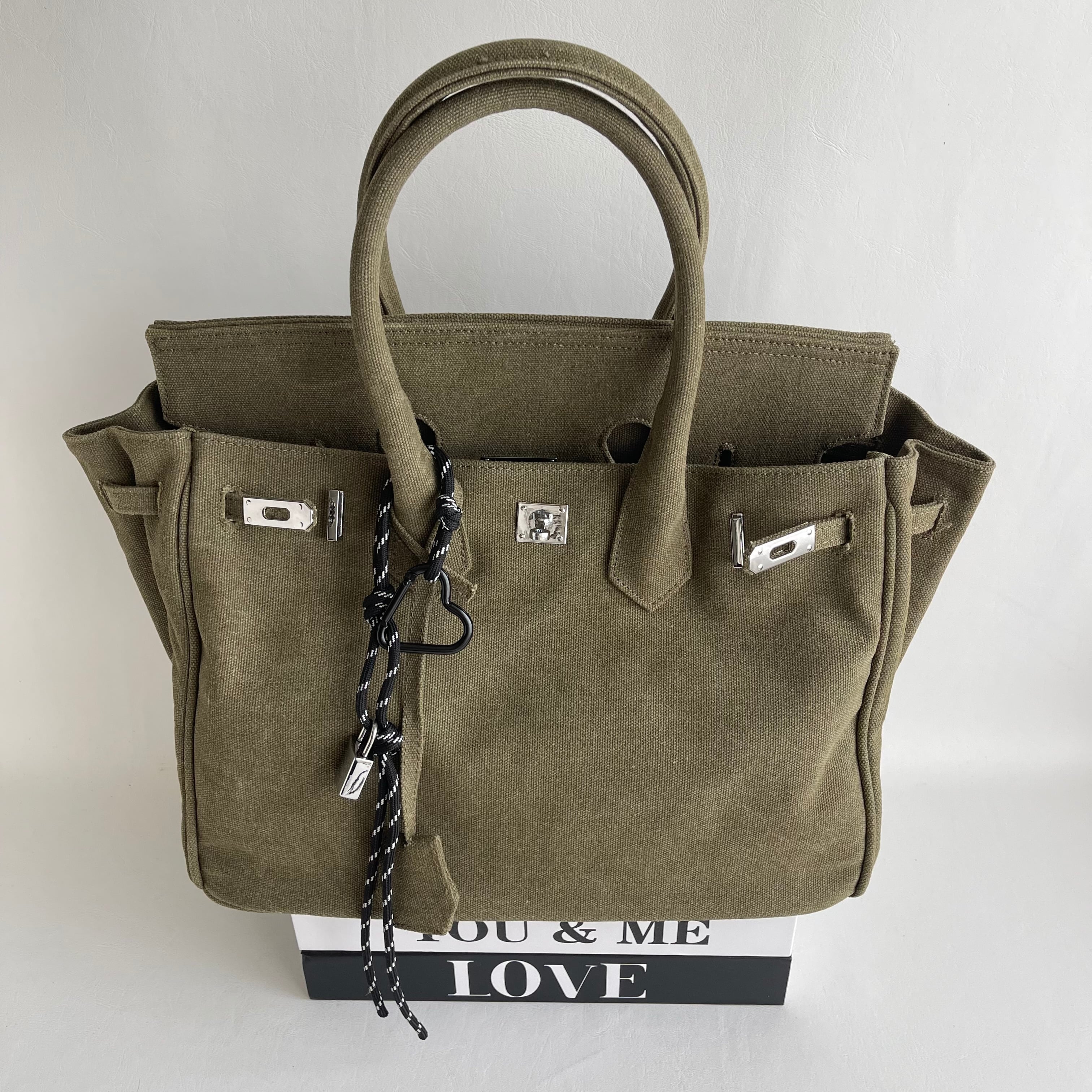 予約販売】KANAGU Army BAG / Heart & cord charm | meong blue