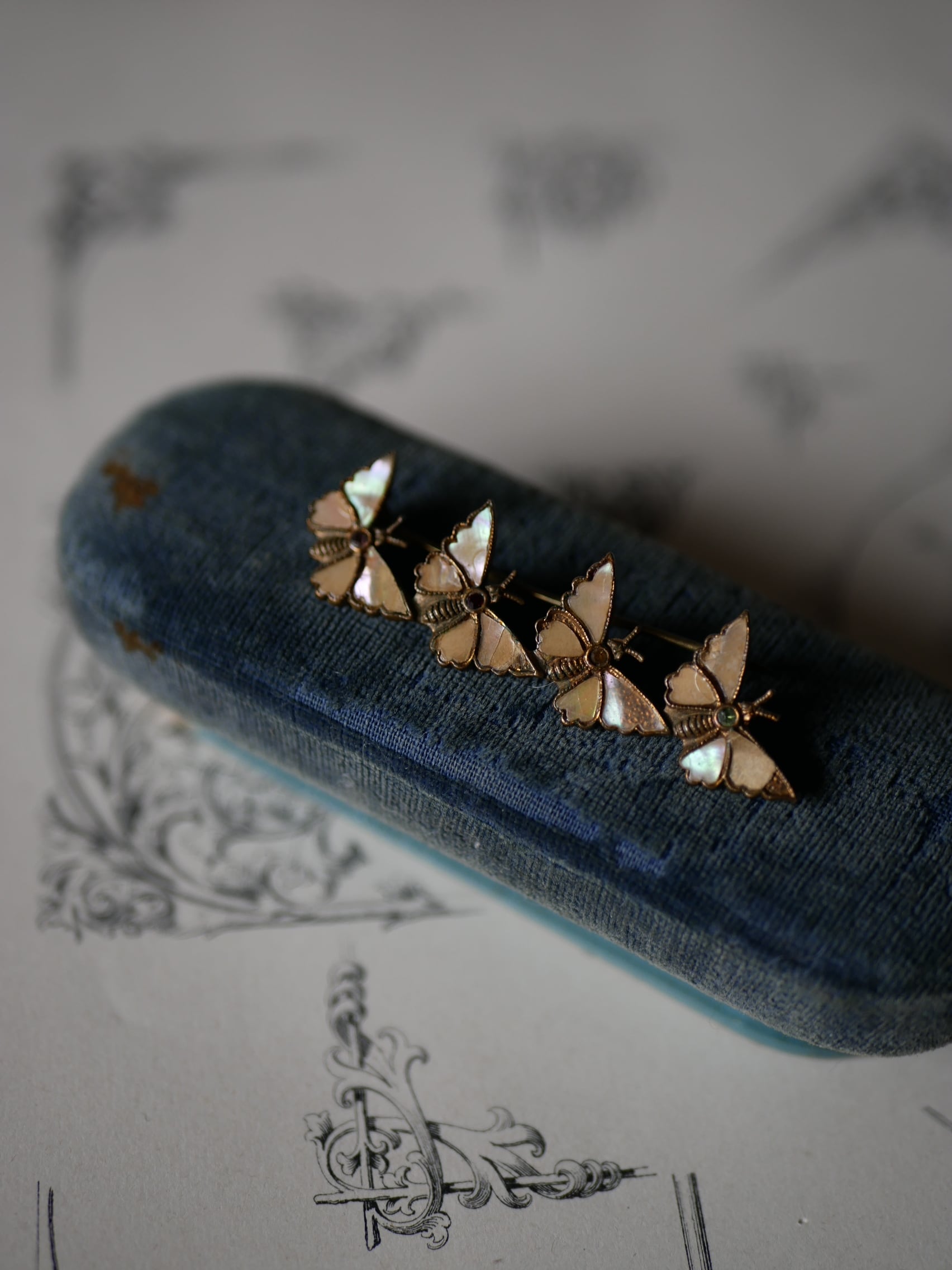 バタフライ ヴィンテージブローチ フランスブロカント ブロカントのある暮らし