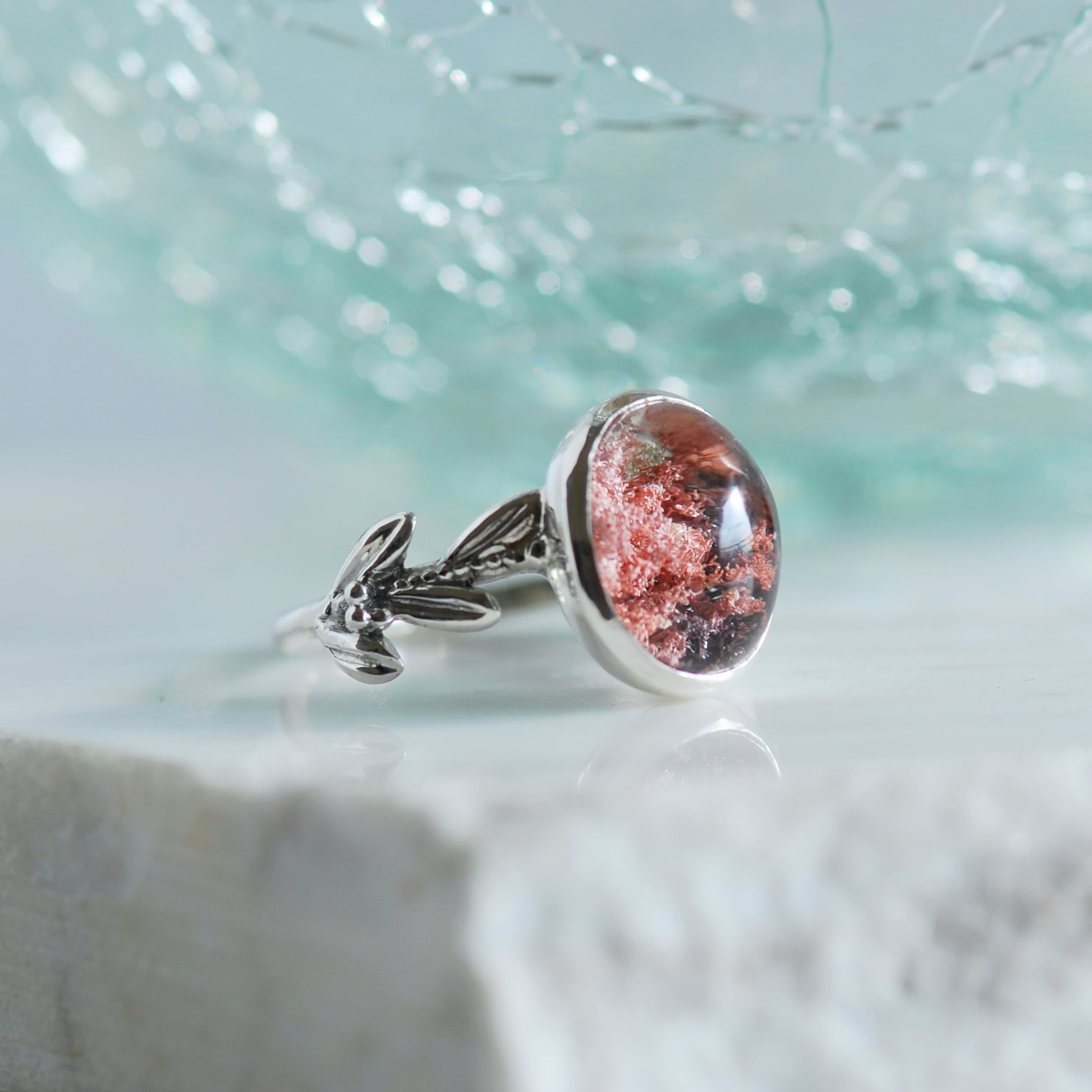 専用ページ❗️グリーンガーデンクォーツ　リング Gardenquartz ガーデンクォーツ リング（ピンク） 【1点限定