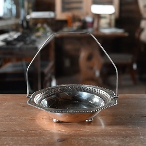 Basket / バスケット〈 プレート・トレー・カフェ・シルバー・店舗什器・アンティーク・ヴィンテージ 〉113665