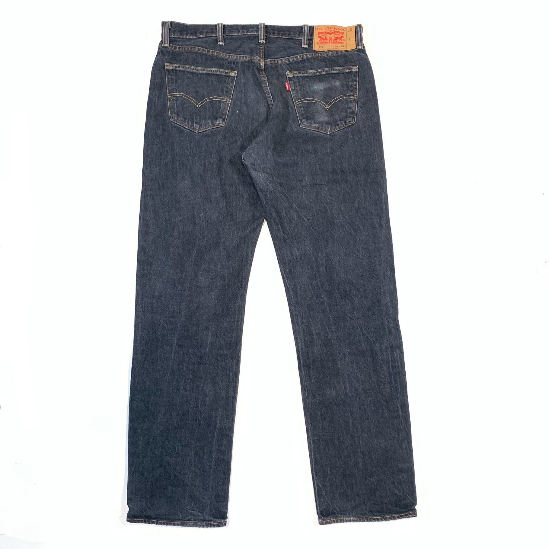 Levi’s 501XX 先染めブラック W38 L36 ビッグサイズ デニム Levi's 501XX 先染めブラック W38 L36 ビッグサイズ デニム