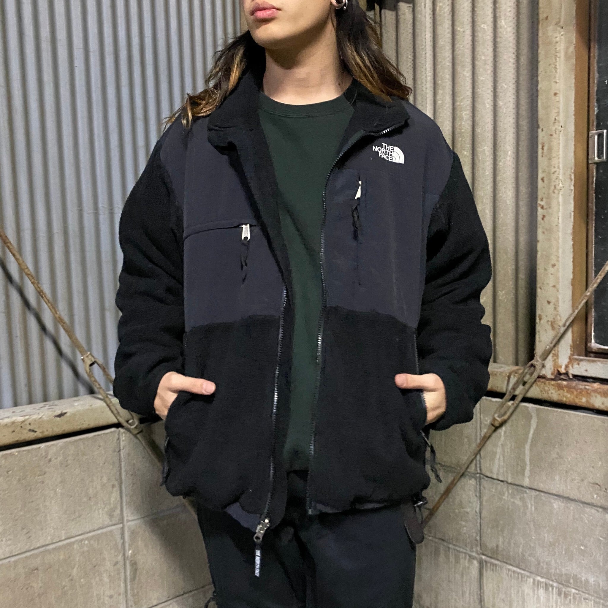 90年代 ビンテージ THE NORTH FACE ザ ノースフェイス デナリジャケット POLATEC メンズM 古着 90s ヴィンテージ  ナイロン×フリースジャケット ブラック 黒 ポーラテック【アウトドアジャケット】 | cave 古着屋【公式】古着通販サイト