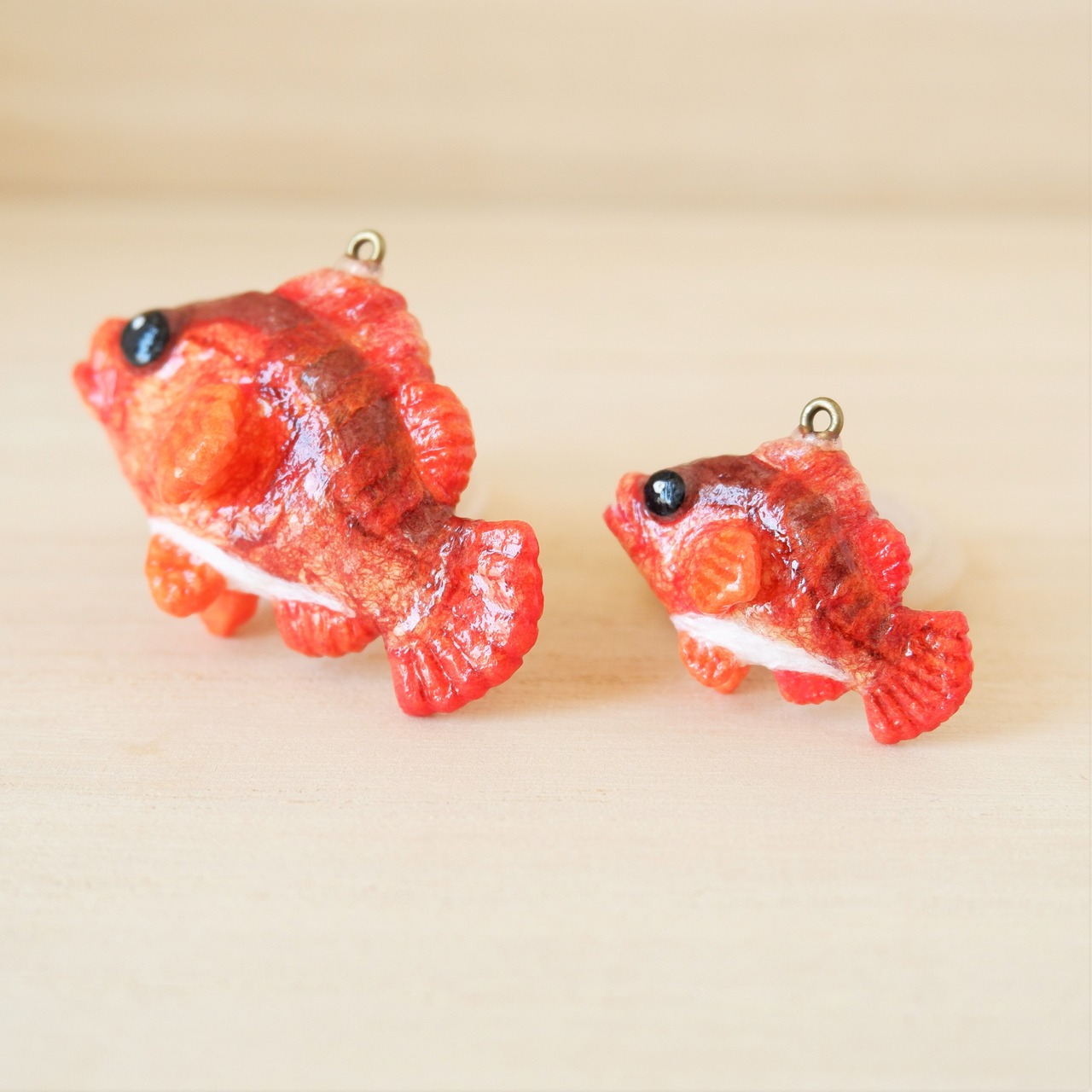 選べる金具7種類！『メバル（赤メバル・アカメバル）』和紙小物／和紙アクセサリー