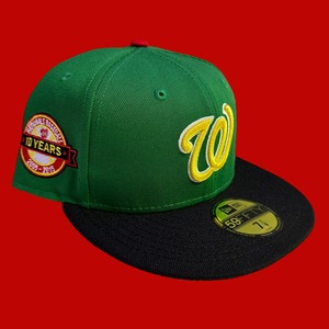 Washington Nationals 10th Anniversary New Era 59Fifty Fitted / Green,Black (Gray Brim)