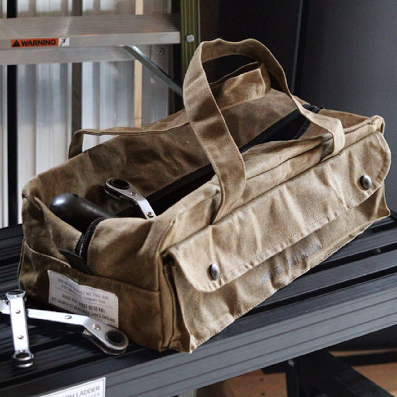 POST GENERAL ポストジェネラル WAXED CANVAS TOOL BAG BOXY ワックスドキャンバス ツールバッグ ボクシー 全2色