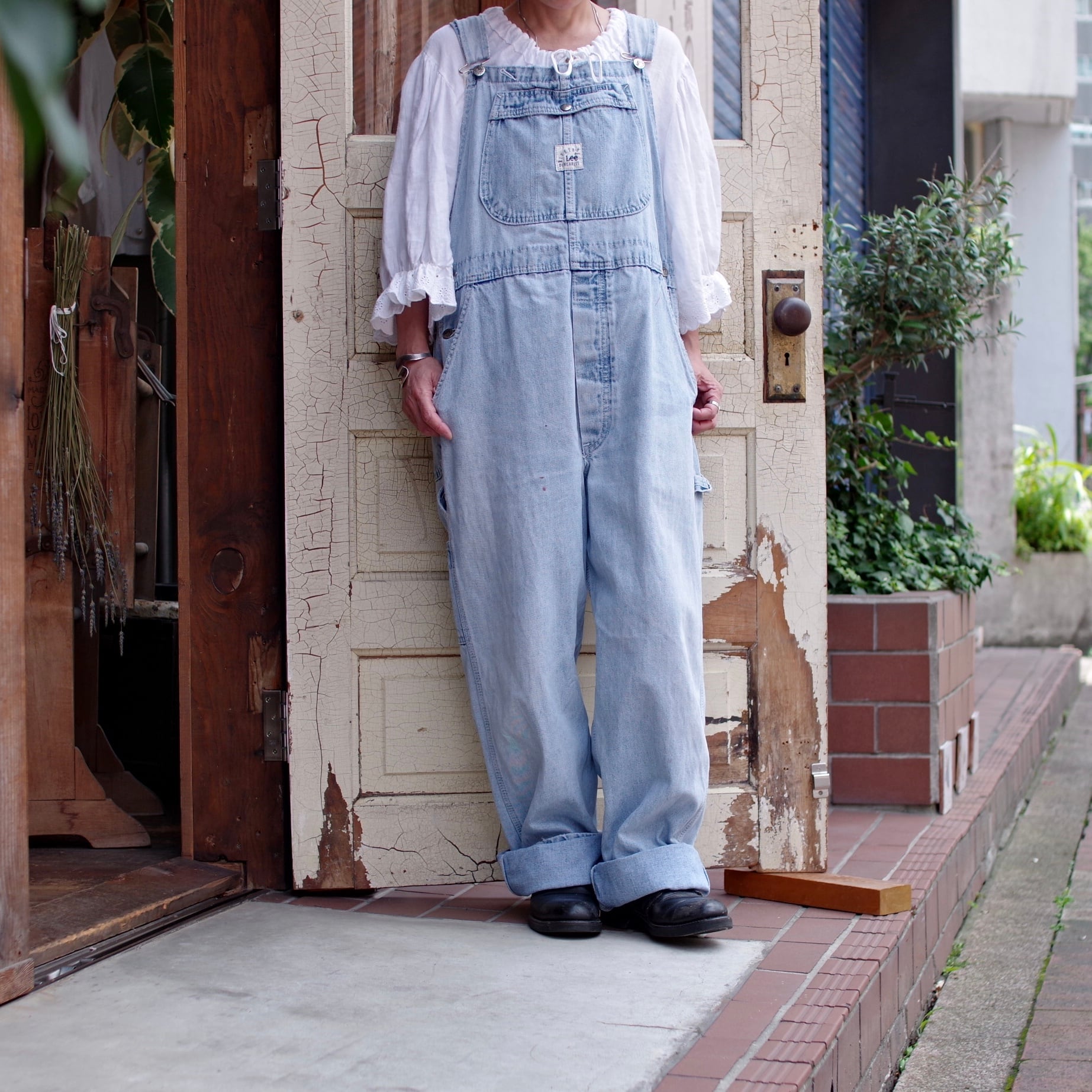 Lee Denim Overalls / リー デニム オーバーオール / アイスブルー デニム | 古着屋 仙台 biscco【古着 &  Vintage 通販】