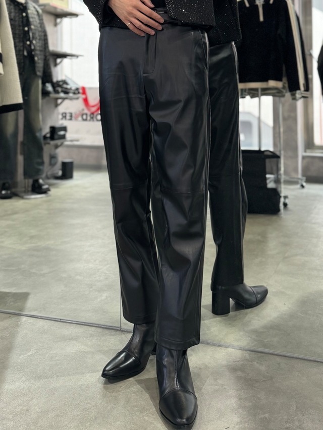 【ALUDE SELECT】straight leather pants