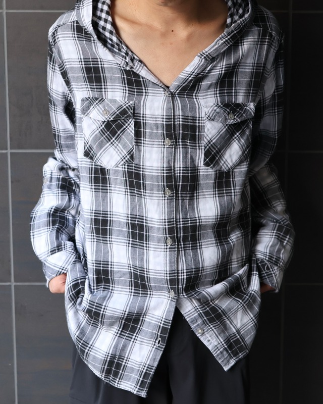 Check shirt hoodie