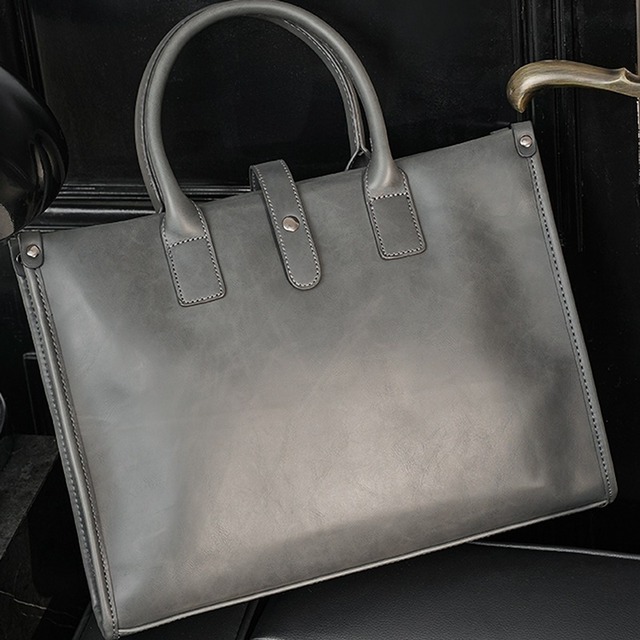 レザー調　ビジネスバッグ　2カラー　LB0202