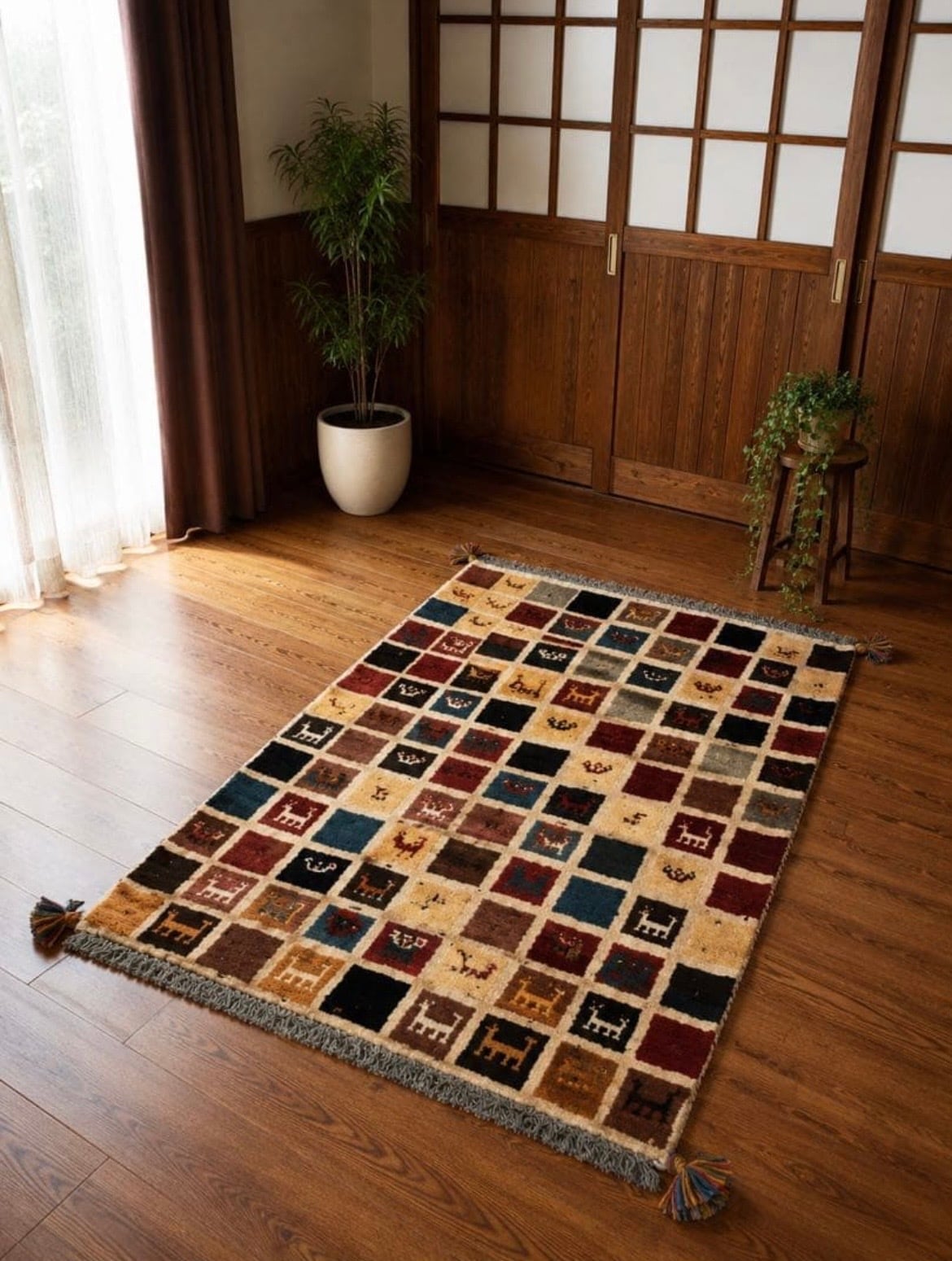 ギャッベ 177×125cm ペルシャギャッベ (ギャベ) ラグサイズ No:GZH-177 | A's Rug