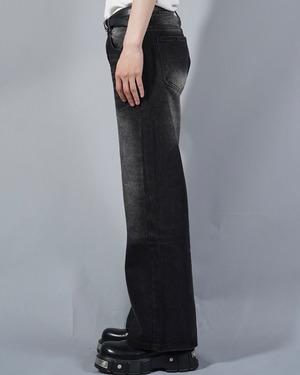 【ALUDE SELECT 】light wash dark denim pants