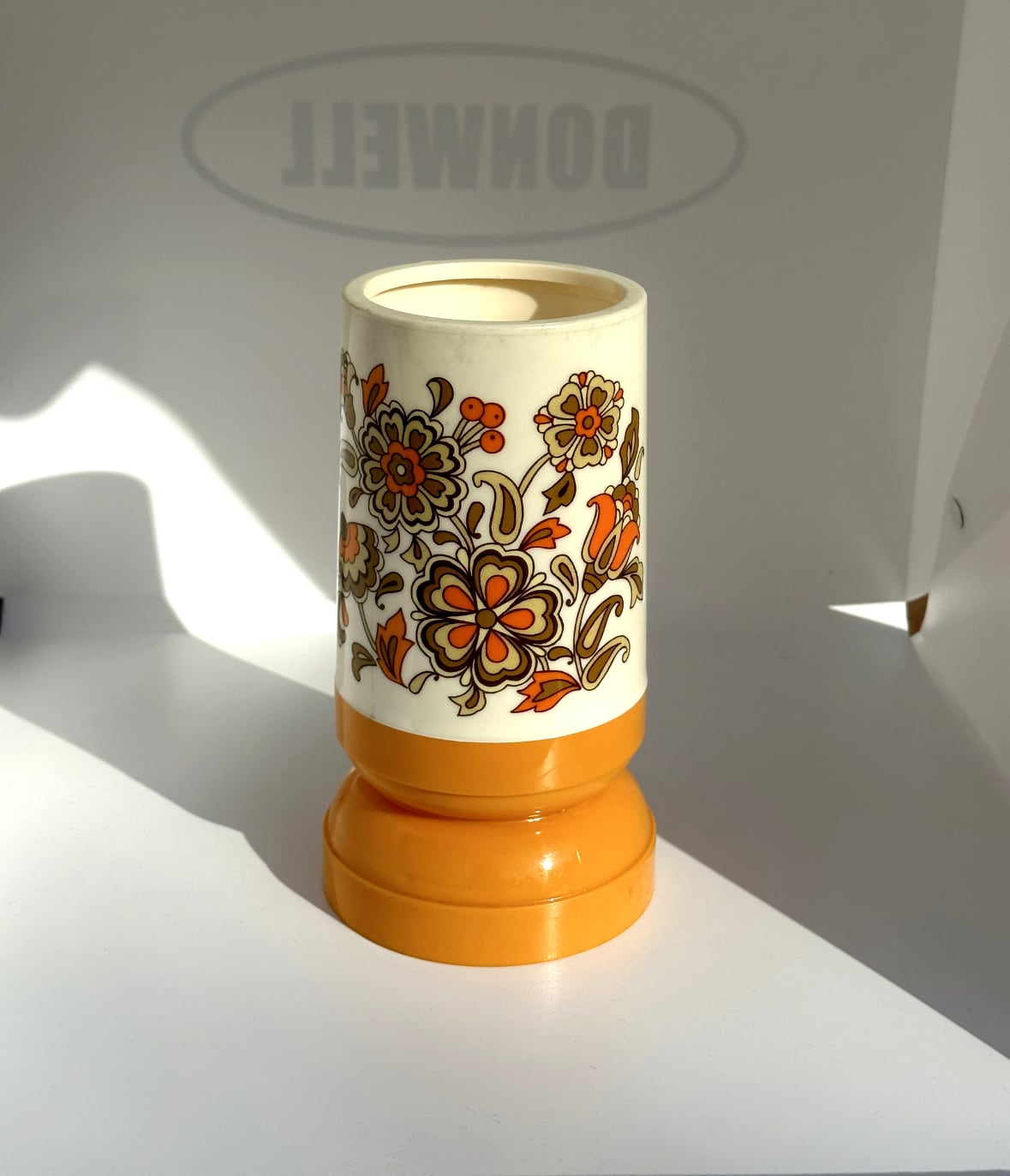 レトロポップ　箱付き　箸立て　黄色　トーワ　TOWA 花柄　昭和レトロ　未使用 レトロポップ 箱付き 箸立て 黄色 トーワ TOWA 花柄 昭和レトロ 未使用