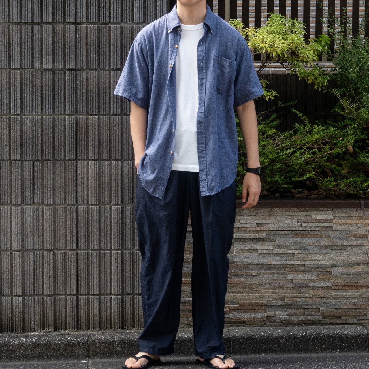 1990’s CHEROKEE linen cotton BD shirt
