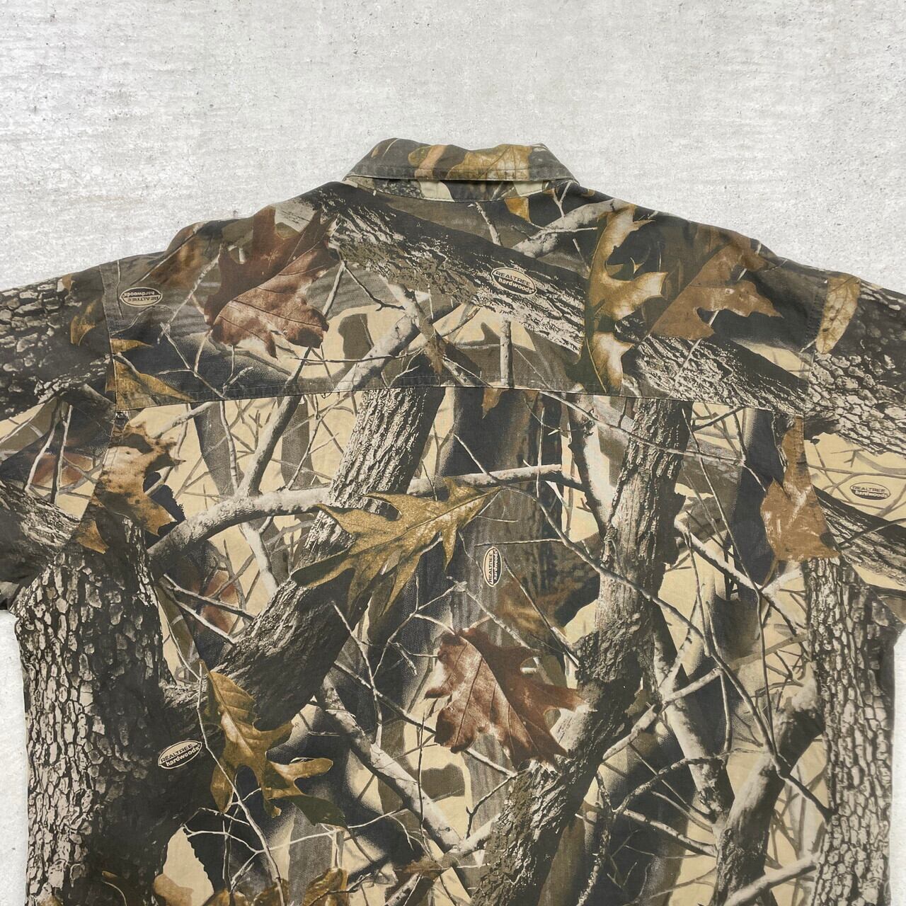90年代 WOOLRICH ウールリッチ リアルツリー 総柄 半袖シャツ メンズXL