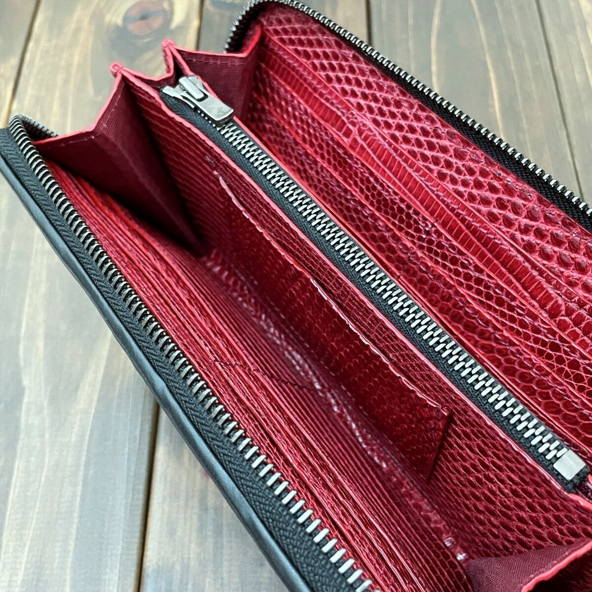 スタースティングレイ × リザード 長財布 ブラック | CUERO DELICADO