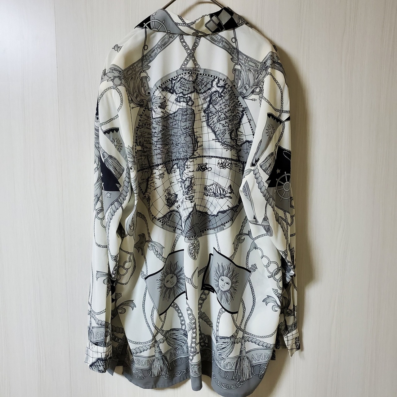 【USED】個性的シャツ　OLD　昭和ヴィンテージ　ホワイト