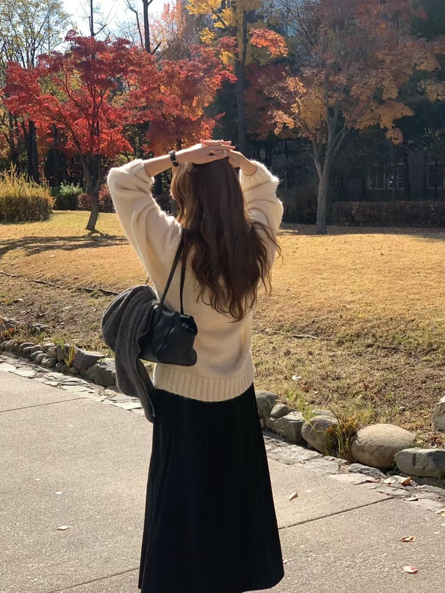 (予約) verveine / Balloon alpaca oversized pullover knit 3color