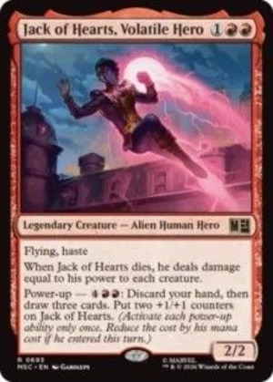 MTG《一触即発のヒーロー、ジャック・オブ・ハーツ/Jack of Hearts, Volatile Hero(MSC)》英語