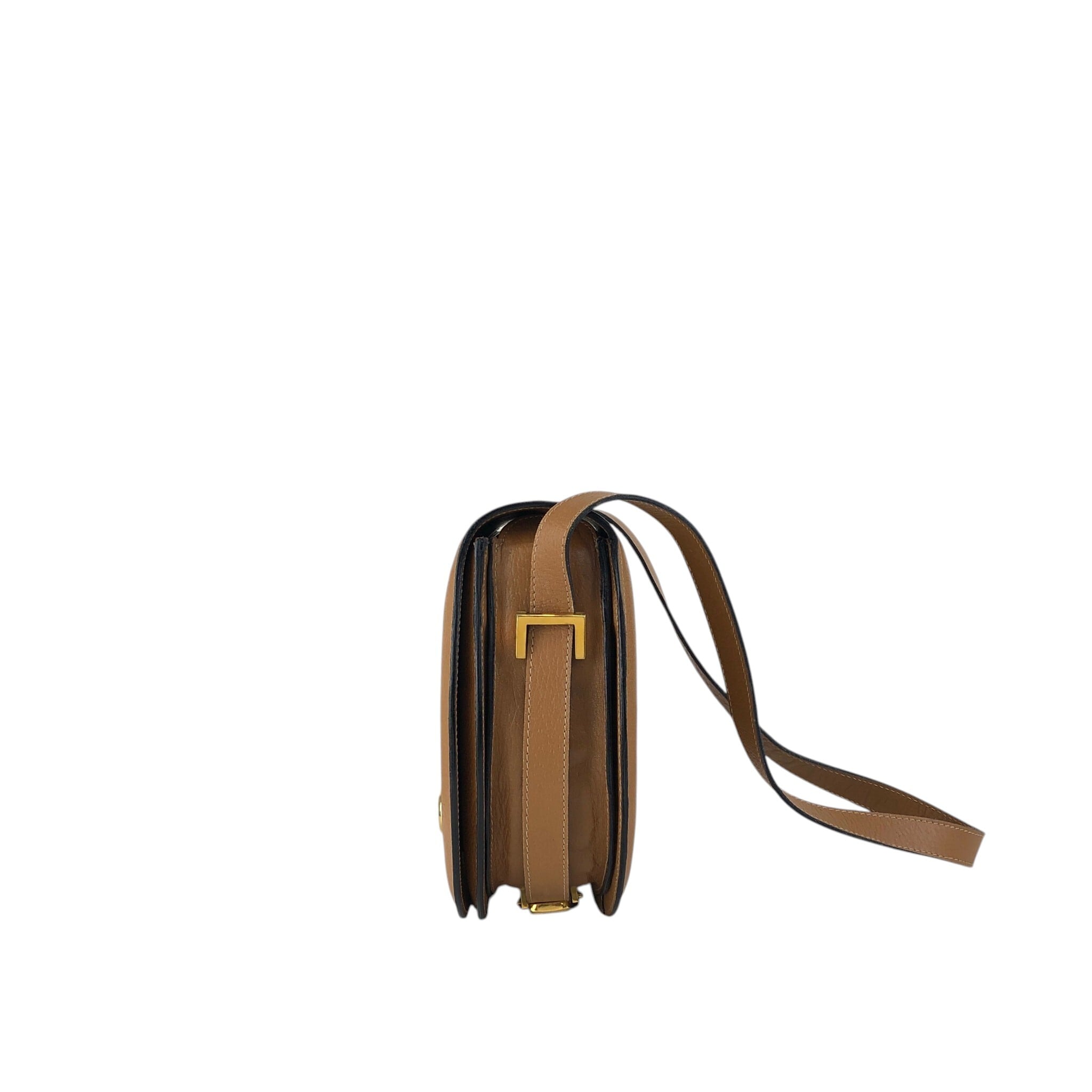 GUCCI グッチ ショルダーバッグ ブラウン GG レザー ラウンド vintage