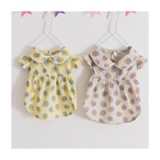 ドット柄フリルワンピース