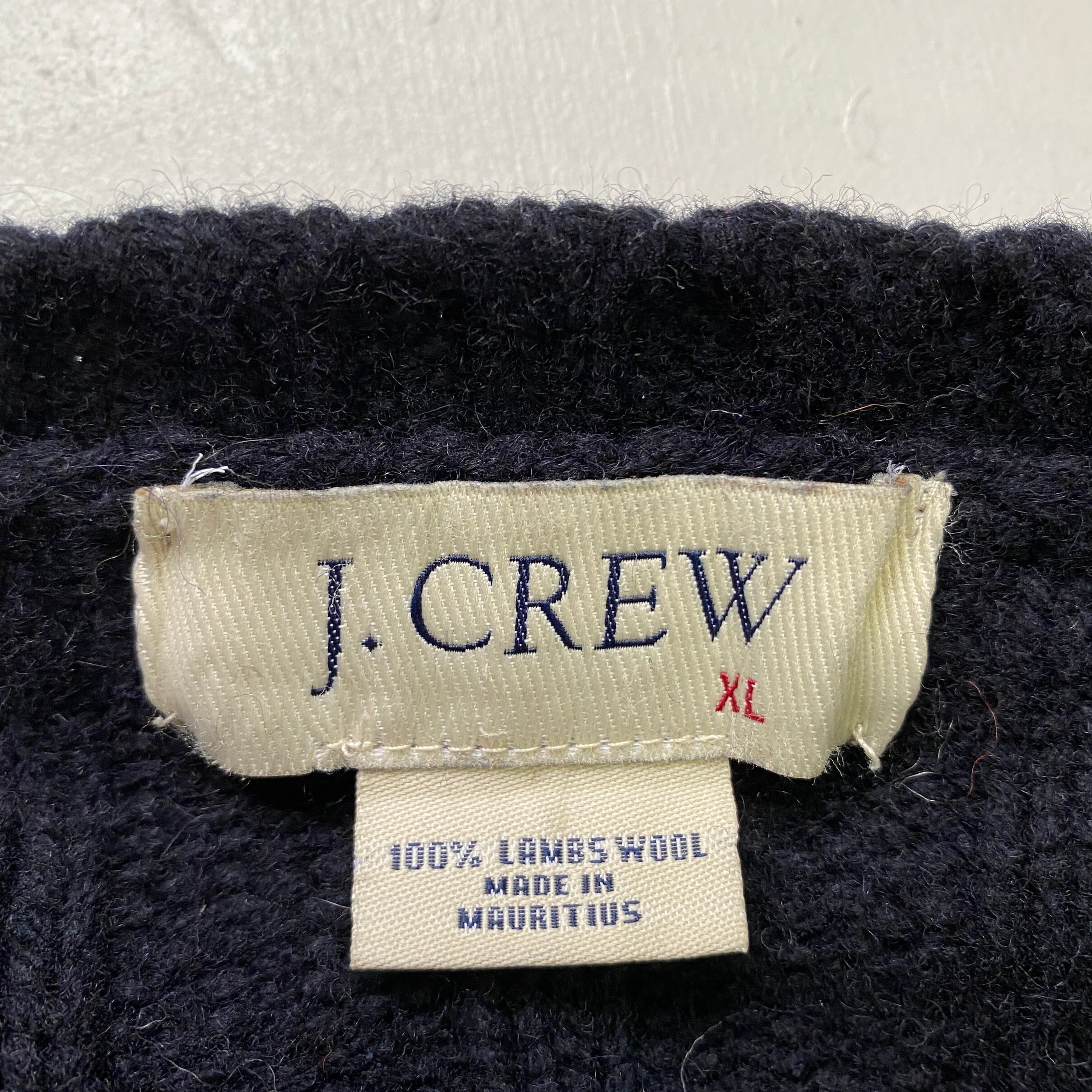90年代〜00年代 J.CREW ジェイクルー 白タグ Vネック リブ編み ウール 