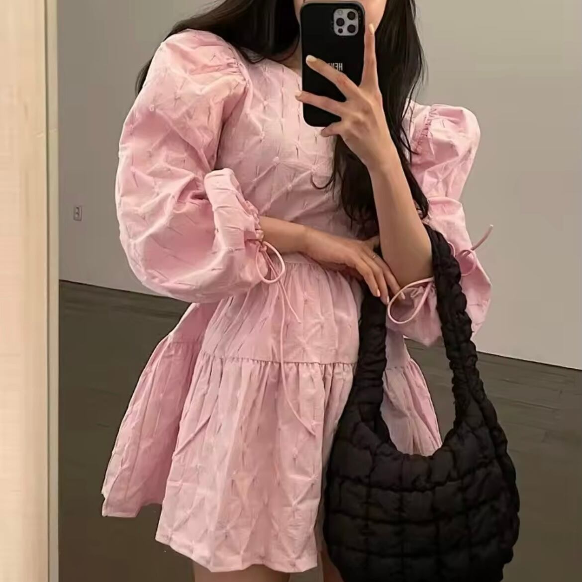 パワーショルダーミニワンピース