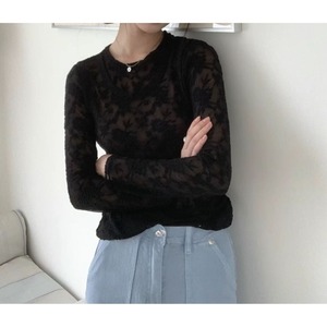 lace bottoming top two-piece <2colors>