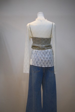 Gradient Yarn Cami / GRAY×CHARCOAL