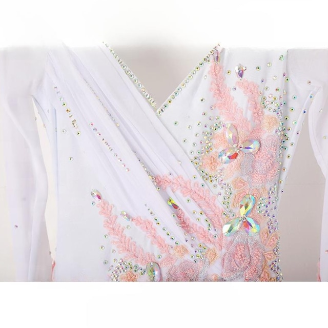 フラワーデザイン オフショルダー Aラインスタイル ドレスds0031