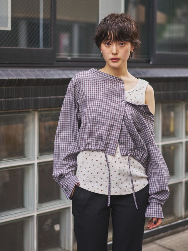 slow off shoulder check shirt