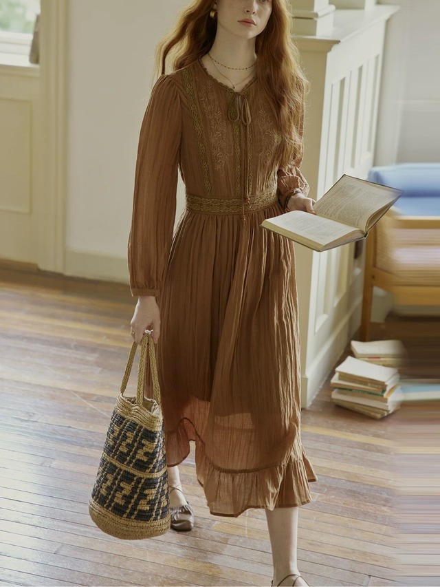 Patine Prairie Embroidery Lace Dress F0792