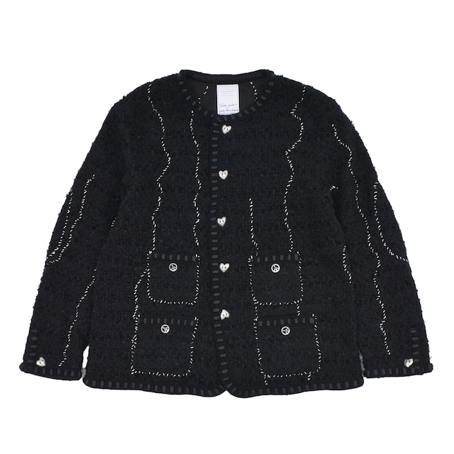 【READYMADE】RE-TW-BK-00-00-264/TWEED HOBO JACKET/BLK