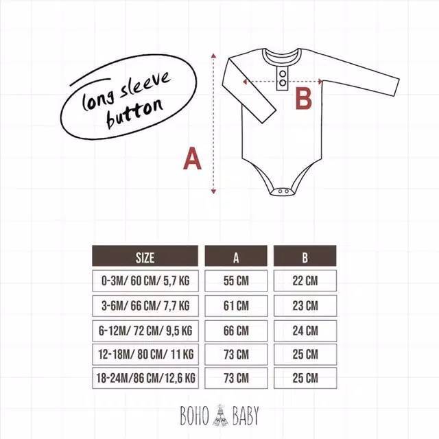 Boho baby/Long sleeve &Classic bow SET 1Y/Pearl×Pistachio 長袖ロンパ&リボンセット