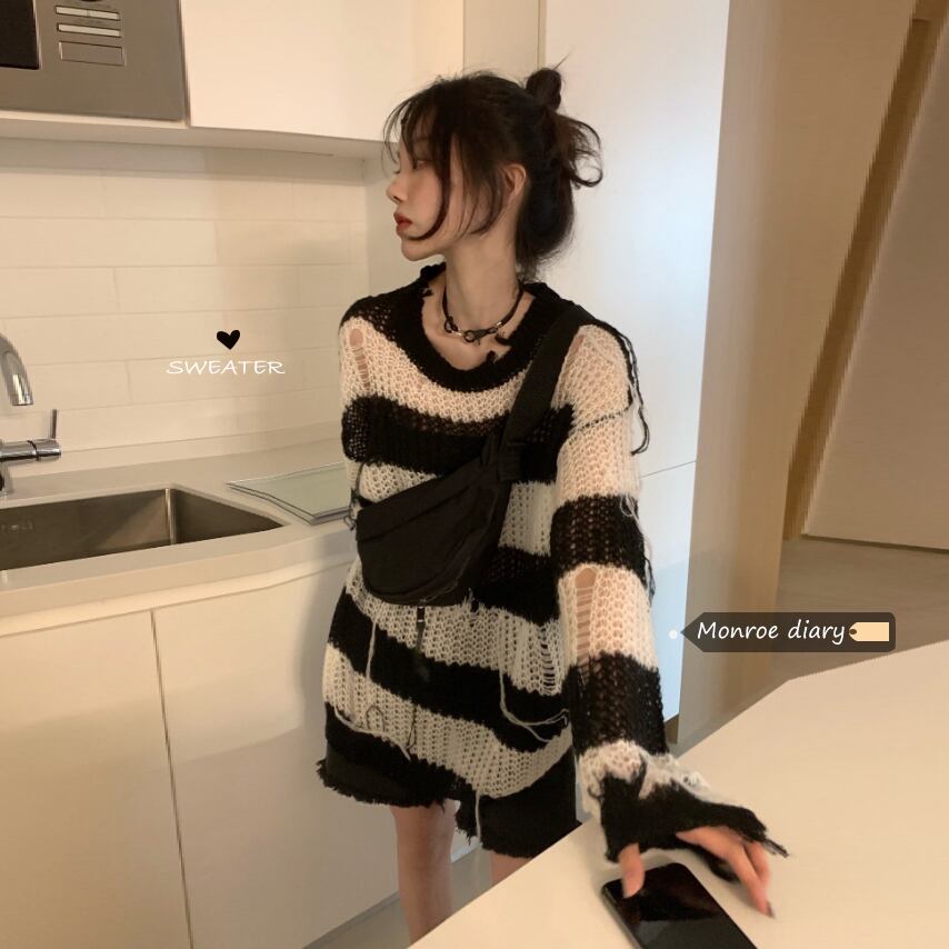 セーター オータムルーズ薄手コート ジャケット ロング 秋物 モンロー92167881880