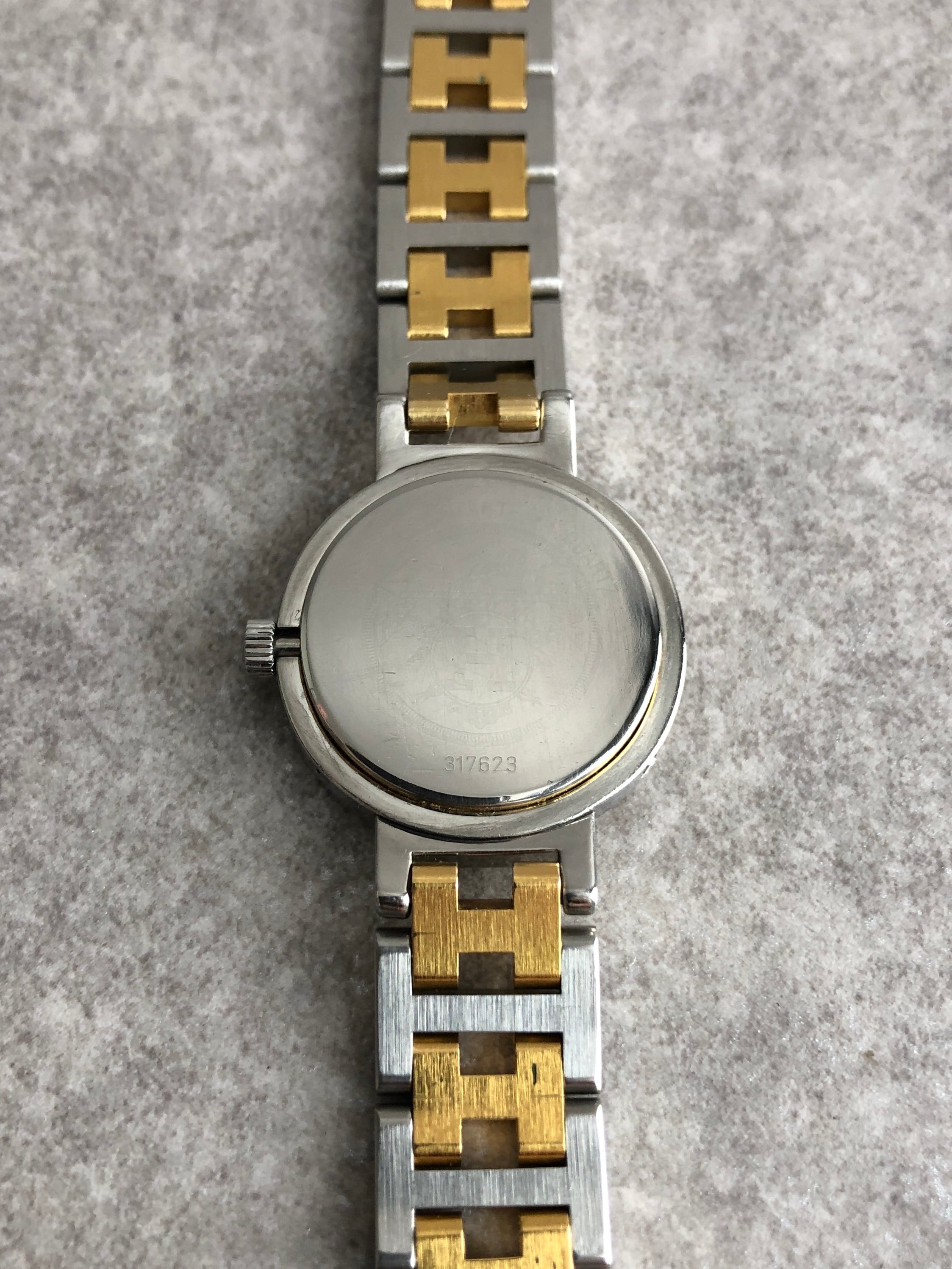 HERMES エルメス クリッパー 腕時計 ゴールド シルバー ステンレス
