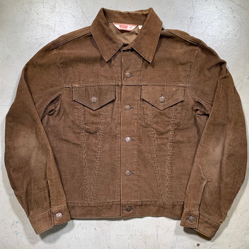 70's Levi's リーバイス 70505-1529 コーデュロイジャケット ブラウン トラッカージャケット サイズ42 美品 刻印52 USA製  希少 ヴィンテージ BA-1593 RM2012H | agito vintage powered by BASE