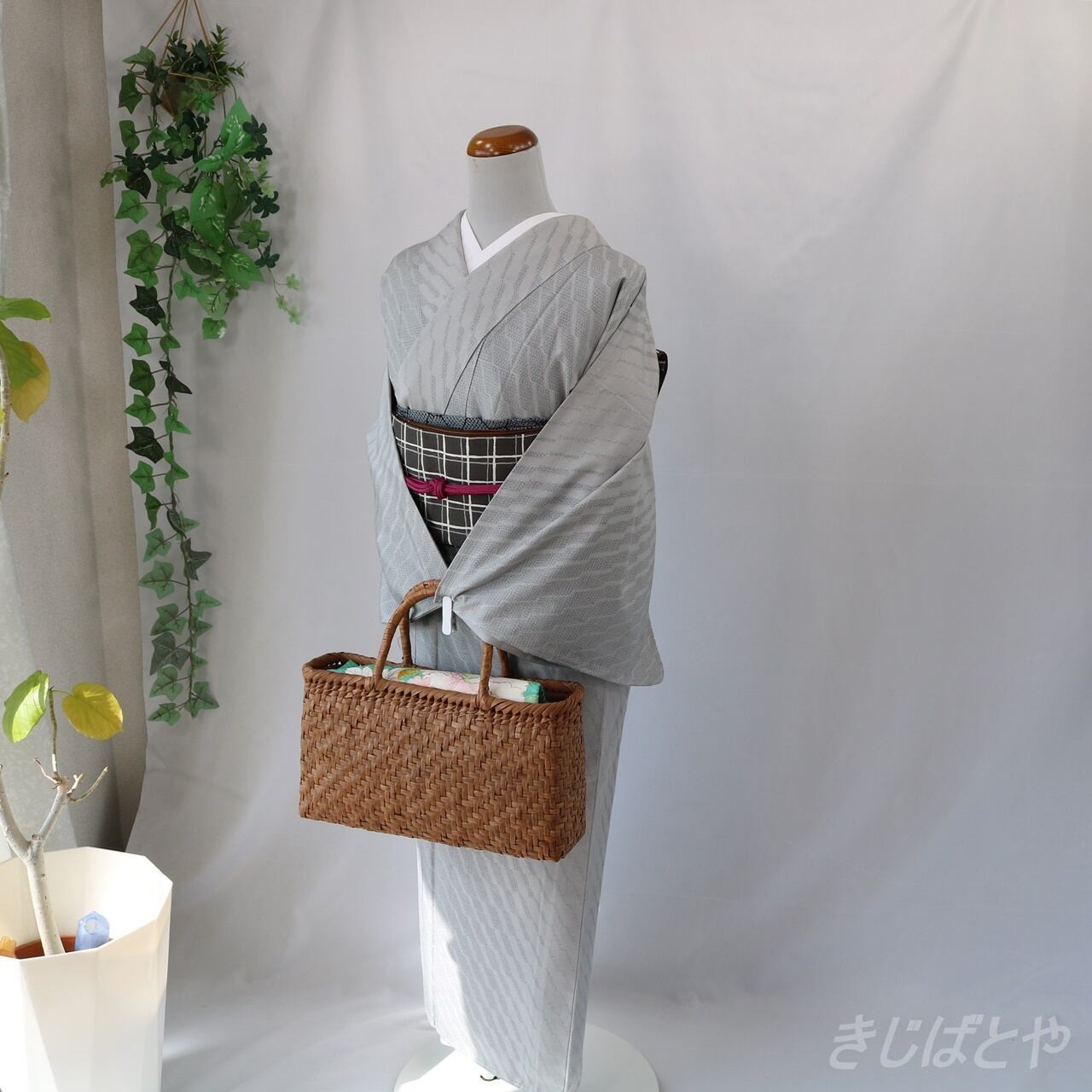結城紬 薄鼠 袷 | きじばとや