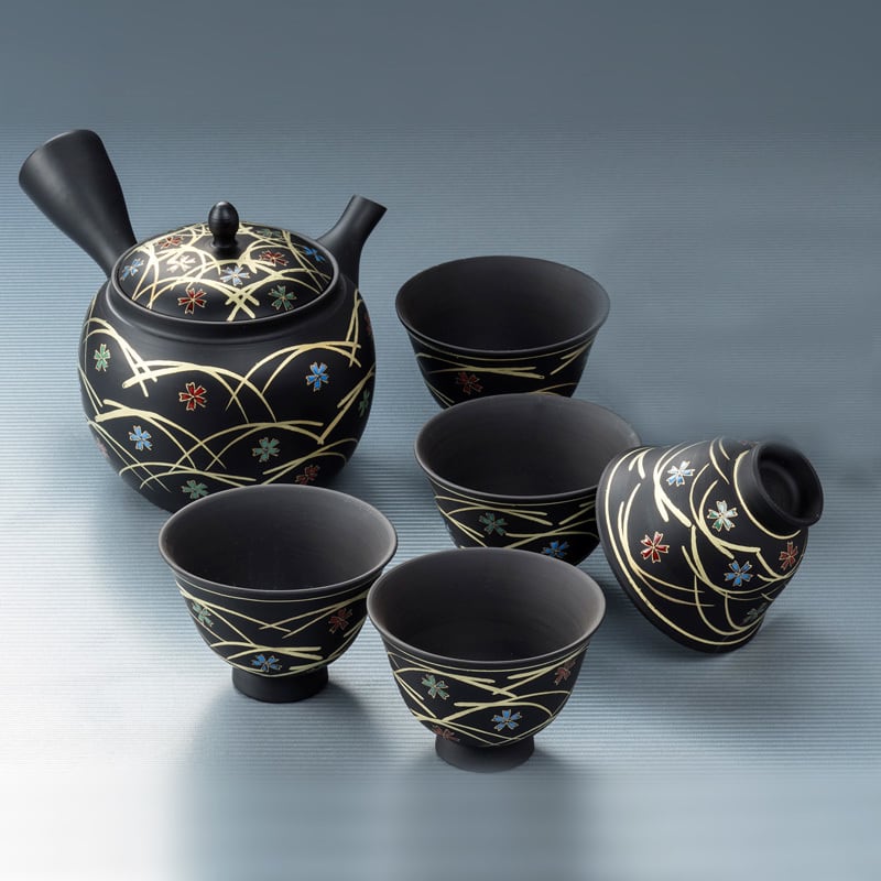 急須 湯呑5個セット 武蔵野 常滑焼伝統工芸士 九谷焼絵付師のコラボ急須 伝統の技が光る逸品 季節のテーブル 器百選 急須 湯呑5個セット 武蔵野 常滑焼伝統工芸士 九谷焼絵付師のコラボ急須 伝統の技が光る逸品 季節のテーブル 器百選