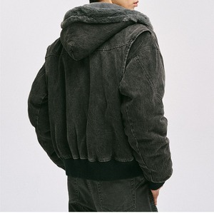 フェイクファーライナーキャンバスウォッシュドブルゾン　1033