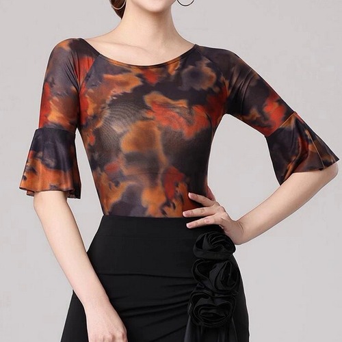 スリーブデザイン　モダンアートトップス　ds0800