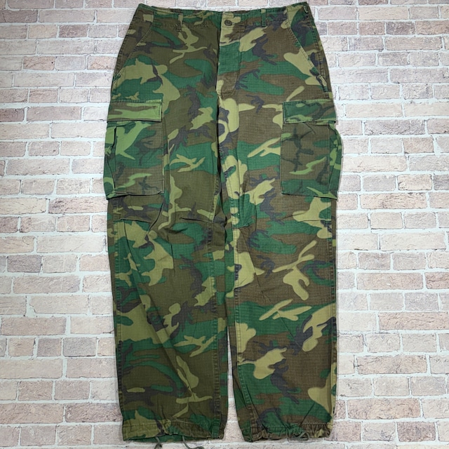 Ⓚ 1970s US ARMY FATIGUE CARGO PANT CAMO M-R