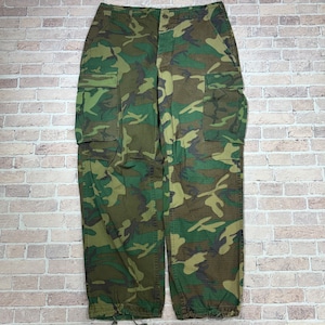 Ⓚ 1970s US ARMY FATIGUE CARGO PANT CAMO M-R
