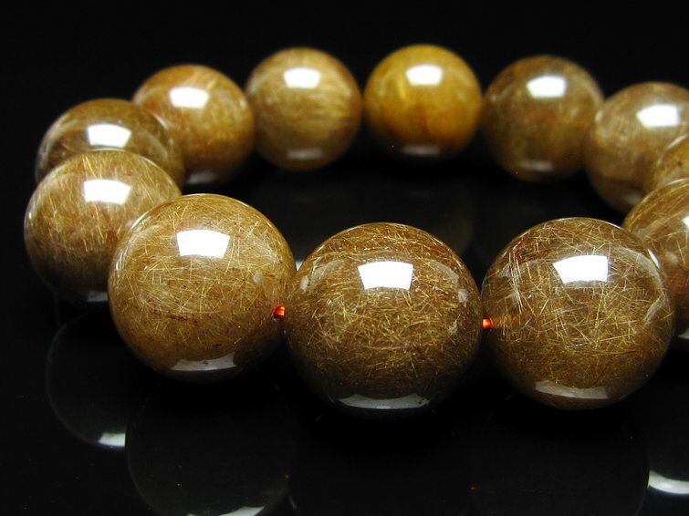 ルチルクォーツ ブレスレット 21mm ブロンズルチル ブレス 一点物 111