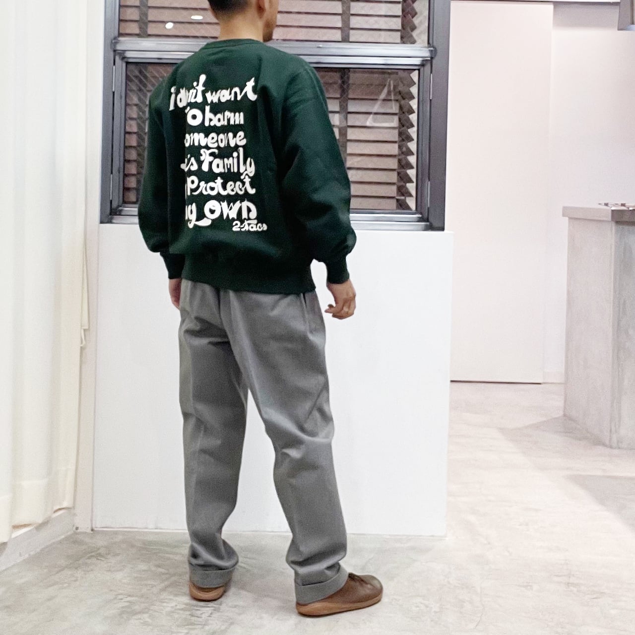 BROWN by 2-tacs 2-SW001 PRINT-SWEAT (Gray / Green) | WORKROWN UNIFORM