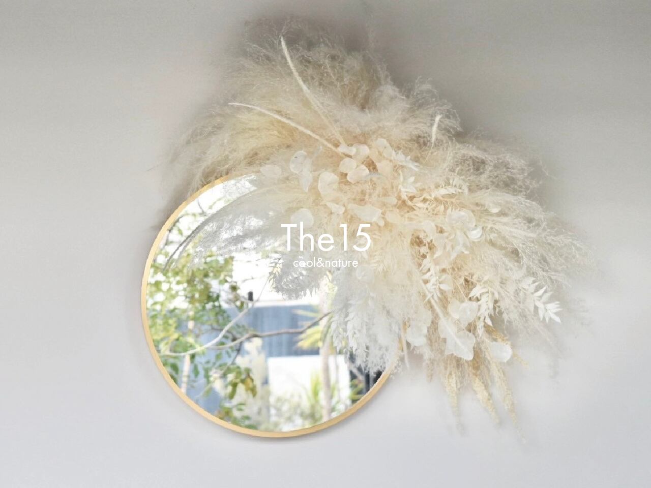 【豪華なゴールド】壁掛けパンパスミラー