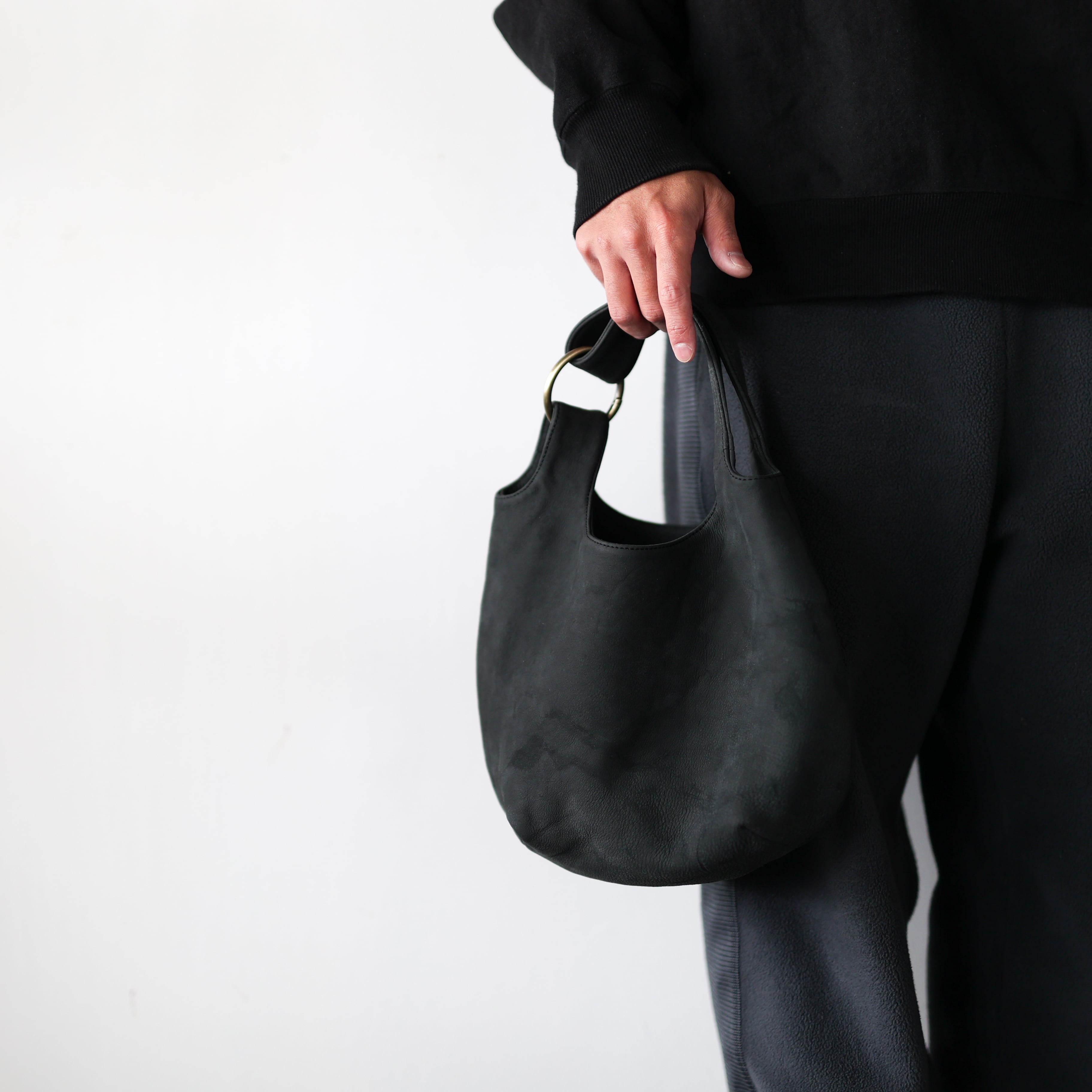 R.BROWN Labo - Zebra Leather 2Way Bag / Black ( made in Japan