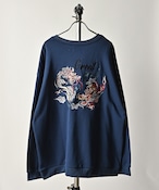 ATELANE dragon embroidered sweatshirts (BLU) 23A-24053